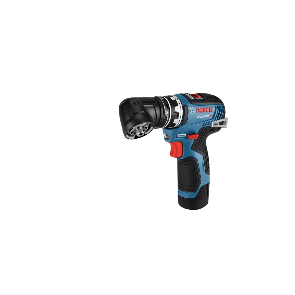 BOSCH GSR12V-300FCB22 12V Max Drill/Driver with 5-In-1 FlexiClick System with (2) 2.0 Ah Batteries
