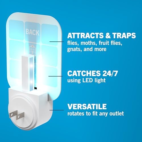 Safer Home Indoor Plug-in Fly Trap - SH502-2SR - Effective Fruit Fly Traps for Indoors, Gnat Traps for House Indoor, 400 Sq Ft Protection - Style: 2 Devices + 2 Glue Cards