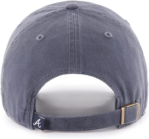 47 Brand MLB Vintage Navy Primary Logo Clean Up Adjustable Baseball Cap Hat, Adult One Size Fits All