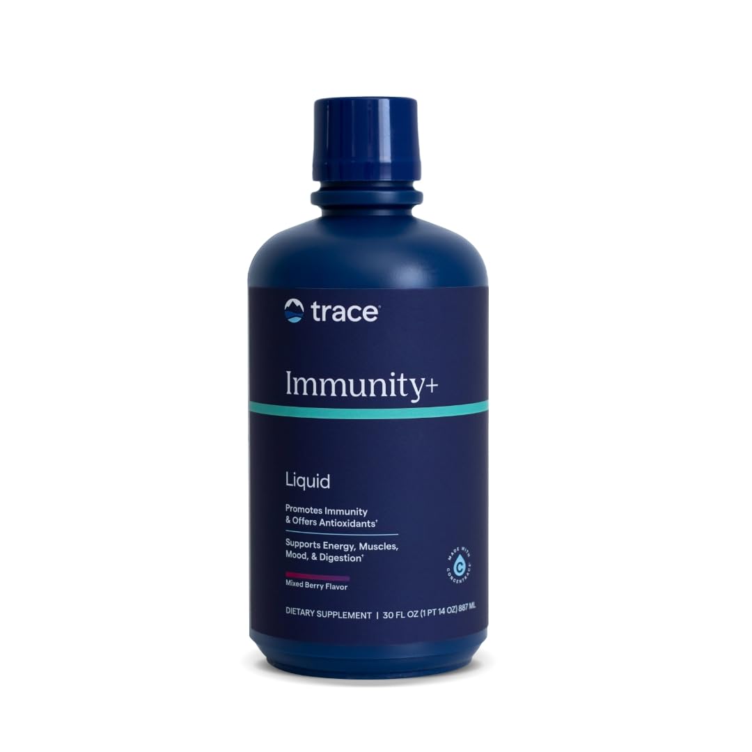 Trace Minerals Immunity Plus - Daily Liquid Supplement for Antioxidant Support - Immunity Support Supplement with Elderberry & Zinc - Ionic Trace Mineral Formula - Mixed Berry, 30 fl oz (30 Servings)