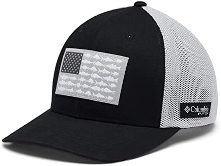 Columbia Unisex Adult PFG Fish Flag Mesh Ball Cap High Crown
