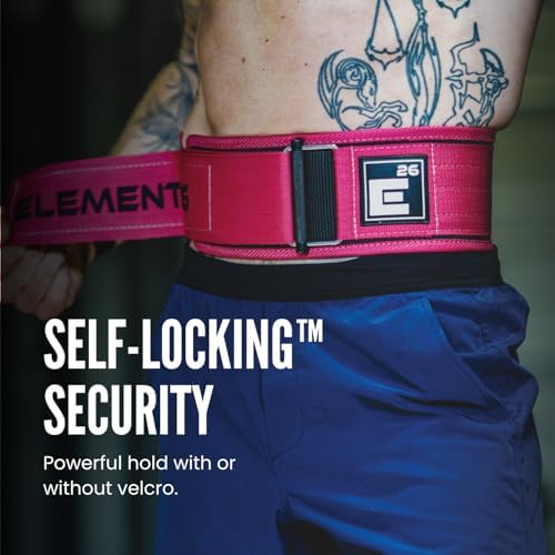 Self-Locking Weight Lifting Belt - Premium Weightlifting Belt for Serious Functional Fitness, Weight Lifting, and Olympic Lifting Athletes - Lifting Support for Men and Women - Deadlift Training Belt