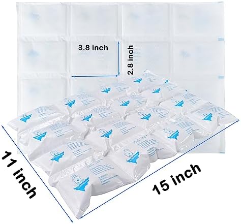 Dry Ice Packs for Shipping Frozen Food, Reusable Cold Ice Sheets for Coolers, Lunch Bag, Flexible Long-Lasting Ice Blanket Sheets for Shipping