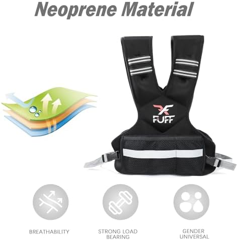 Adjustable Weighted Vest for Women & Men,4-10lb/11-20lb/20-32lb Vest with 6 Ironsand Weights for Strength Training,Weight Vest with Reflective Strip for Running Walking Exercise Workout