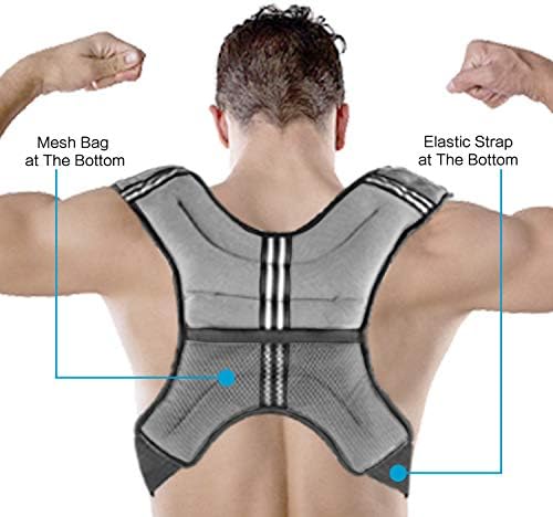 Weighted Vest Weight Vest for Men Women Kids Weights Included, Body Weight Vests Adjustable for Running, Training Workout, Jogging, Walking