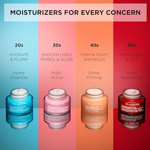 Clarins Multi-Active Day Moisturizer with Niacinamide | Smooth Fine Lines | Visibly Tighten Pores | Even Tone and Texture | Boost Glow | Strengthen Moisture Barrier | All Skin Types | 1.7 Ounces