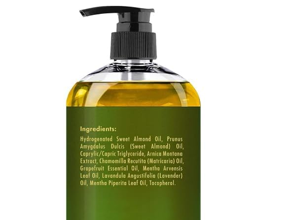 MAJESTIC PURE Arnica Sore Muscle Massage Oil for Massage Therapy - Refreshing, and Relaxing - Natural Oils with Lavender & Chamomile Essential Oils - All Skin Types - Men & Women - 8 fl oz (Pack of 2)