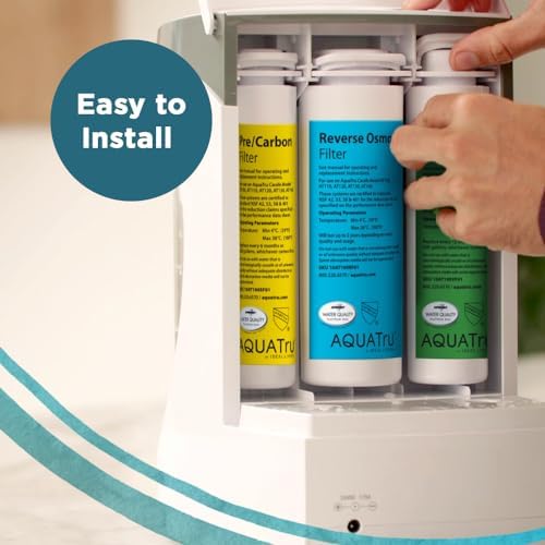 AquaTru Carafe Replacement VOC Filter with (Stage 4) for AquaTru Carafe Countertop Reverse Osmosis Water Filter Purification System | Certified to remove PFAS and other chemicals