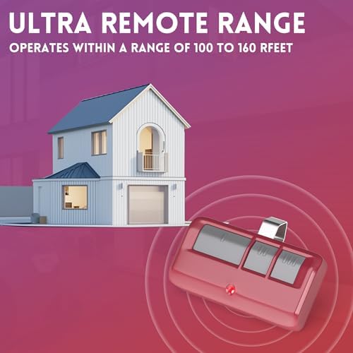 2 for Chamberlain LiftMaster Craftsman Garage Door Opener Remote 893LM 893Max 971LM Universal, Red