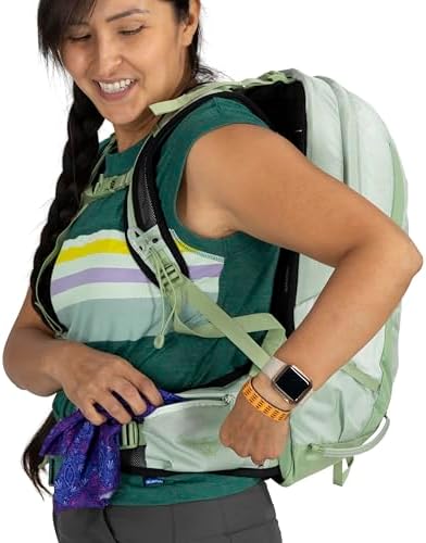 Osprey Tempest 11L Women's Lightweight Hiking Backpack with Hipbelt, Frosty Mint Green/Botanica
