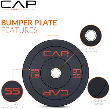 CAP Barbell Rubber Olympic Bumper Plate | Multiple Options/Colors