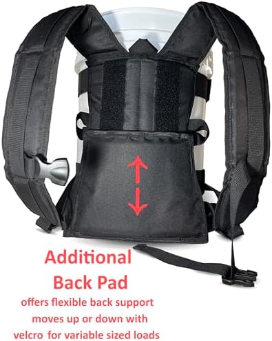 Backpack for 5 Gallon Buckets for Fishing, Picking Apples and Sports