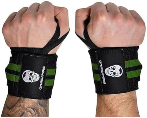 Gymreapers Weightlifting Wrist Wraps (IPF Approved) 18" Professional Quality Wrist Support with Heavy Duty Thumb Loop - Best Wrap for Powerlifting Competition, Strength Training, Bodybuilding