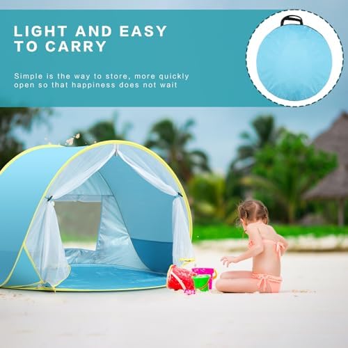 Baby Beach Tent, Pop Up Play Tent for Infants, UV Protection Sun Shelter for Toddlers, Infant Portable Sun Shade