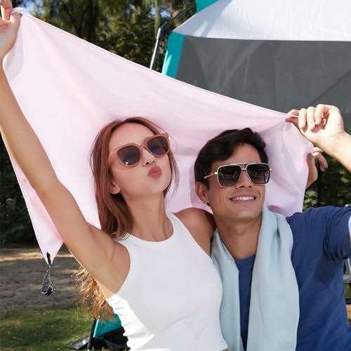 Rainleaf Microfiber Towel Perfect Travel & Gym & Camping Towel. Quick Dry - Super Absorbent - Ultra Compact - Lightweight. Suitable for Trip, Beach, Shower, Backpacking, Pool