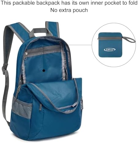 G4Free 20L Lightweight Packable Backpack Travel Hiking Daypack Foldable Backpack for Men Women
