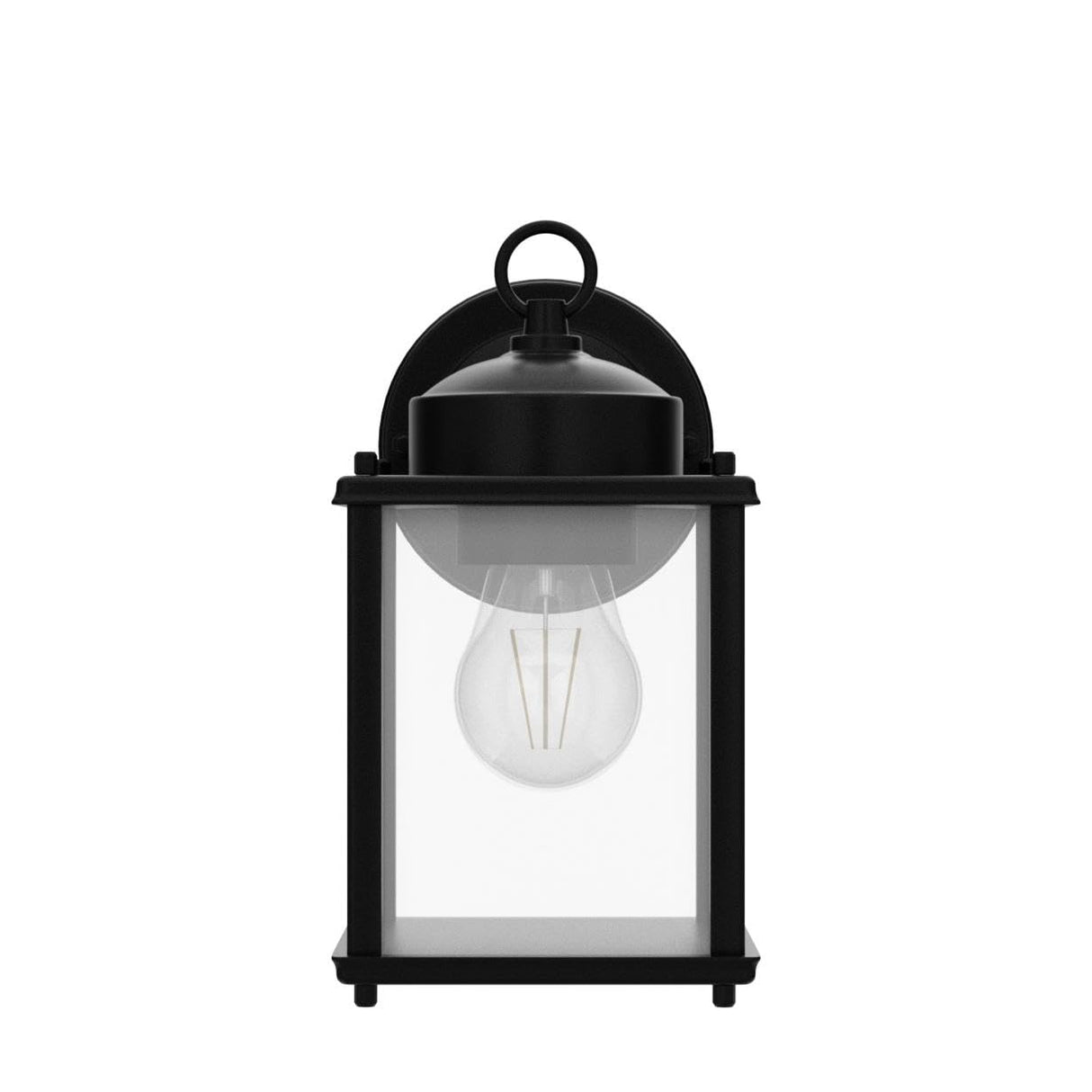 MATAMEYE Outdoor Wall Lantern, Exterior Waterproof Wall Sconce Light Fixtures, Black Front Door Wall Lighting with Clear Beveled Glass Shade, 2 Pack