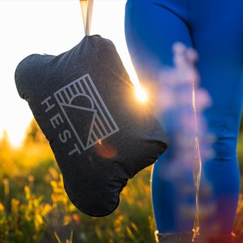 HEST Camp Pillow (Large) - Temperature Resilient Memory Foam - Essential for Camping, Backpacking, and Outdoor Adventures - Compact Packable Travel Pillow - 20" L x 26" W