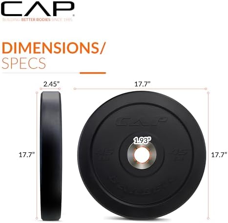 CAP Barbell Rubber Olympic Bumper Plate | Multiple Options/Colors