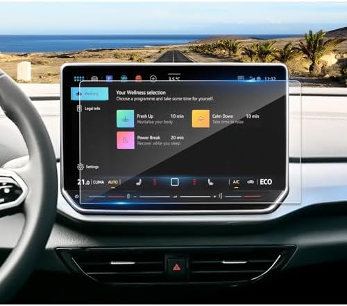2024 2025 ID.4 Screen Protector for Volkswagen ID.4 (Pro/Pro S/AWD Pro/AWD Pro S/AWD Pro S Plus) 12.9-inch Touchsreen, 9H Tempered Glass 2025 ID.4 /ID.Buzz Accessories HD Transparent 12.9"