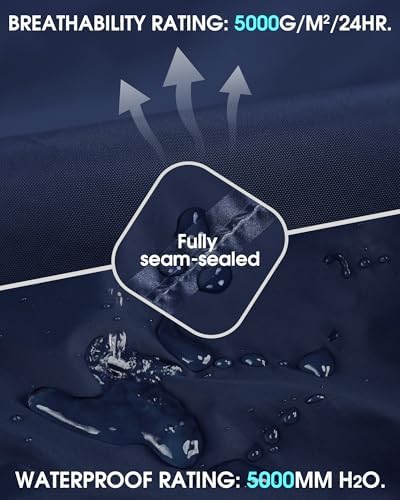 33,000ft Packable Rain Pants for Women Waterproof Pants Lightweight Rain Over Pants Outdoor Windproof Pant for Golf Hiking