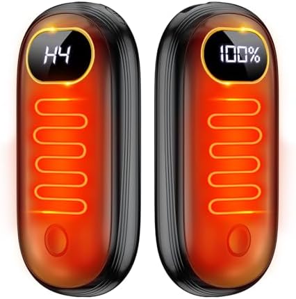 Hand Warmers Rechargeable - 14000mAh Electric Hand Warmers Rechargeable 2 Pack Heat Up to 131℉ with 18Hrs Warmth, Reusable Electronic Portable Pocket Heater for Women Man Golf Raynauds Camping