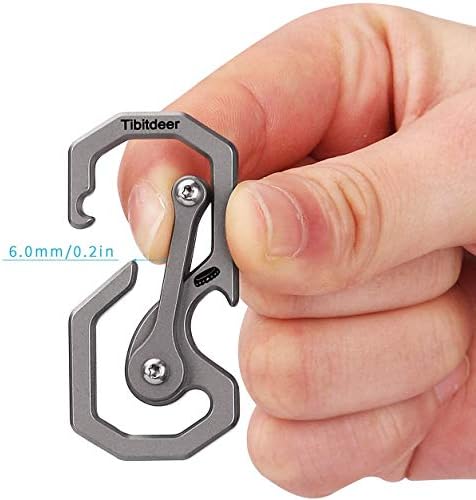 Titanium Keychain, Multifunctional Carabiner Clip Key chain Heavy Duty Car Key Organizer with Bottle Opener