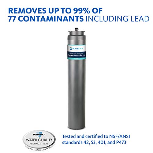 Aquasana Under Sink Water Filter Replacement - Claryum Direct Connect Under Counter Filtration System - AQ-MF-1-R