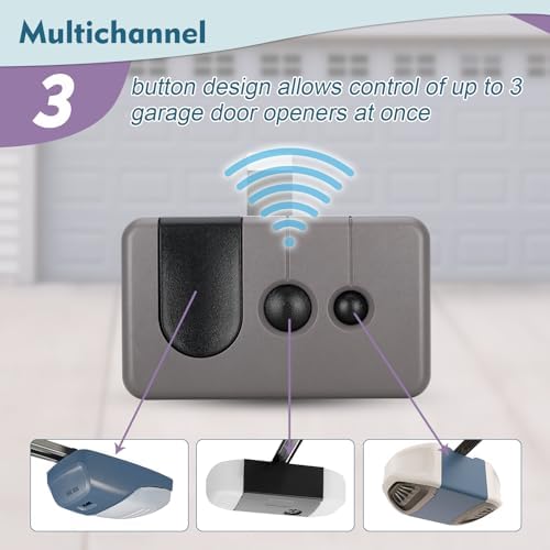 2 for Sears Craftsman Garage Door Remote 139.53753 53753 139.18191 HBW2028 371LM 373LM 375LM 950CD 953D 956D, Work with Purple Learn Button ONLY(2006-2013)