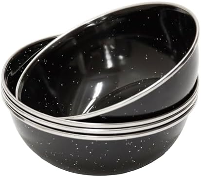 Stansport 24-Piece Enamel Camping Tableware Set