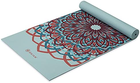 Gaiam Yoga Mat - Premium 6mm Print Extra Thick Non Slip Exercise & Fitness Mat for All Types of Yoga, Pilates & Floor Workouts (68"L x 24"W x 6mm Thick)