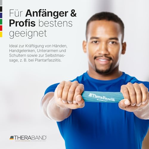 THERABAND FlexBar, Tennis Elbow Therapy Bar, Relieve Tendonitis Pain & Improve Grip Strength, Resistance Bar for Golfers Elbow & Tendinitis, Green, Medium, Intermediate