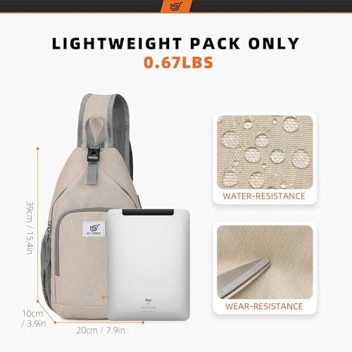 SKYSPER Sling Bag RFID Crossbody Sling Backpack Cross Body Shoulder Bag Travel Hiking Daypack for Women Men