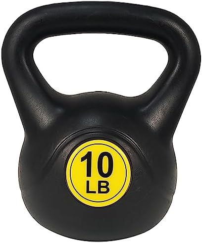 Wide Grip 3-Piece Kettlebell Exercise Fitness Weight Set, Include 5 lbs, 10 lbs, 15 lbs and 20 lbs, Set of 3 or Set of 4