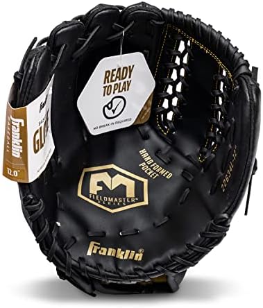 Franklin Sports Baseball + Softball Gloves - Field Master Adult + Youth Baseball + Softball Gloves - Right Hand + Left Hand Gloves - Infield + Outfield Mitts - Multiple Sizes + Colors