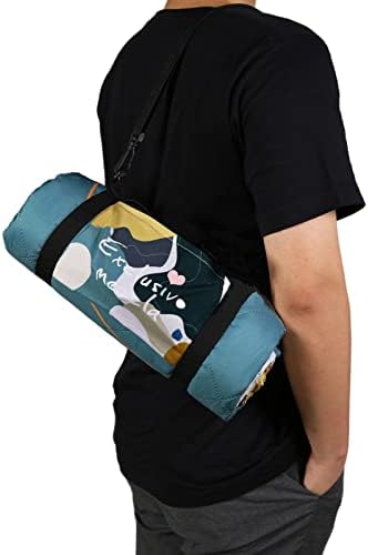 Exclusivo Mezcla Waterproof Picnic Blanket 60x80 Inches Large Multicolor Floral Polyester Sandproof Modern Camping Blanket