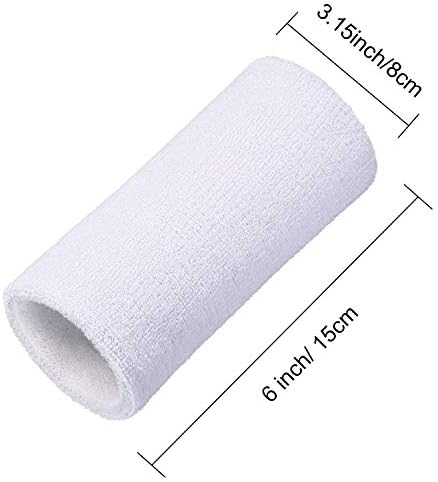 WILLBOND 6 Inch Wristbands Paris Sports Competitions Supplies Sport Long Wrist Bands Sweatband Elastic Athletic for Gym Tennis Outdoor Activity