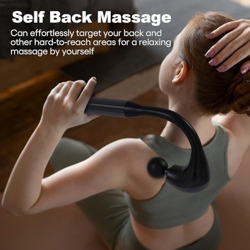 Fronnor Massage Gun Deep Tissue with Extended Handle Revolutionary U-Shaped Back Massager Body Massager for Neck,Shoulder,Leg