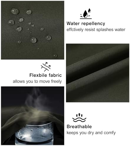 Men's Water Resistant Tactical Pants Lightweight Outdoor EDC Strech Pants for Hiking with Belt
