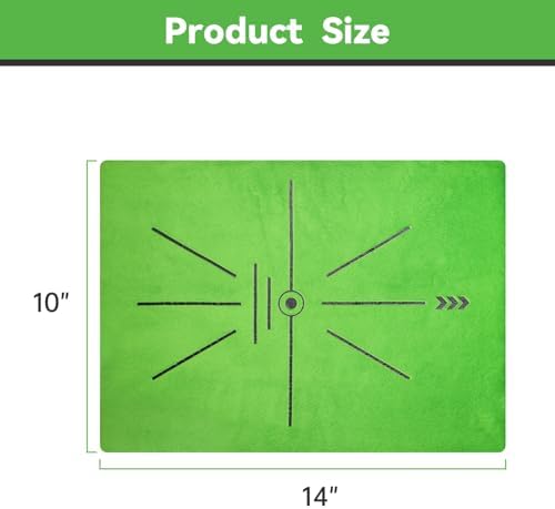Golf Hitting Mat | Golf Training Mat for Swing Path Feedback/Detection Batting | Extra Replaceable Golf Practice Mat 16"x12" | Golf Gifts for Men/Women for Home Indoor Outdoor