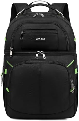 Insulated Cooler Backpack,Double Deck Leakproof Cooler Bag,Insulated Backpack Cooler Lunch Backpack for Men Women