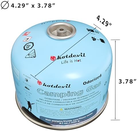 230 Grams Isobutane Fuel Canister (2 packs) Camping Stove Fuel Butane Propane Blend Isobutane Fuel Canister Camping Fuel Gas Canister Suitable for All Seasons Efficient and High Output