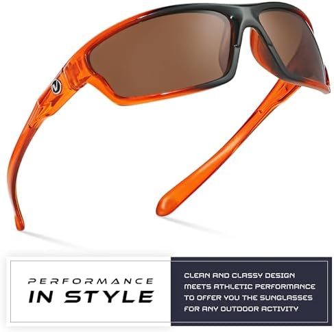 Nitrogen Polarized Wrap Around Sport Sunglasses for Men Women UV400 Protection Sun Glasses