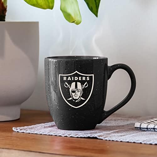 Rico Industries NFL Football 16 oz Team Color Laser Engraved Speckled Ceramic Coffee Mug