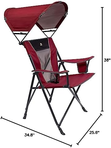 GCI Outdoor Sunshade Comfort Pro Chair, Cinnamon Red