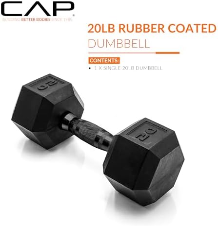 CAP Barbell Coated Hex Dumbbell Weight | Multiple Options