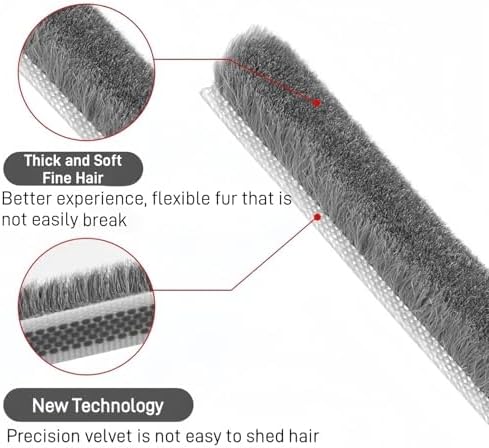 33 Ft Self-Adhesive Weather Stripping Door Seal Strip for Door Window, 0.35" Wide x 0.35" Thick, Gray