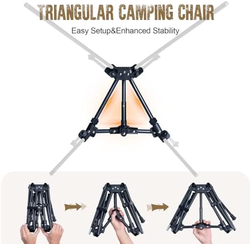 OneTigris Tigerblade Camping Chair, Lightweight Folding Backpacking Hiking, Compact Portable 330 lbs Capacity