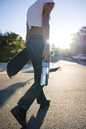 LifeStraw Go Series – BPA-Free Water Filter Bottle for Travel and Everyday use removes Bacteria, parasites and microplastics, Improves Taste, 22oz Icelandic Blue