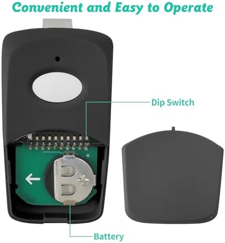 3 Replacement for Multicode Garage Gate Door Opener Remote,3089,308911,MCS308911,10 dip Switch,Black,300mhz